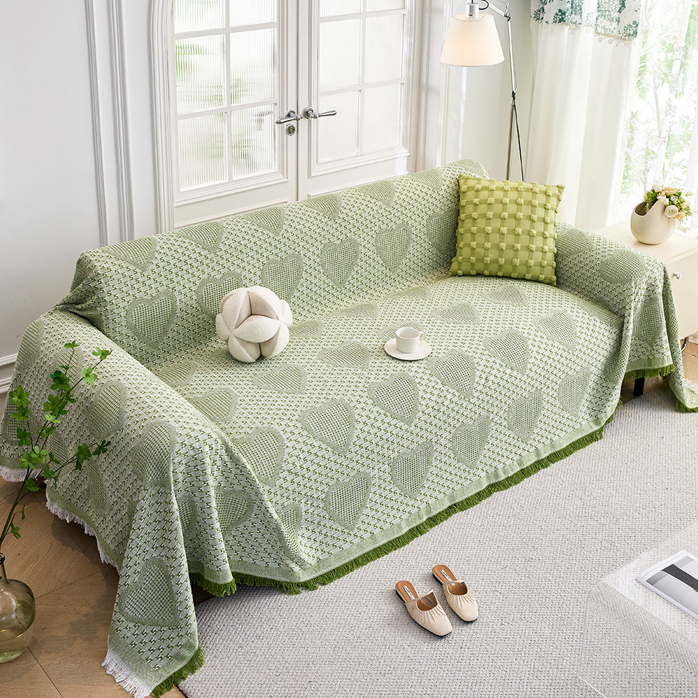 Gemütliche Herzmuster Sofa-Wurfdecke