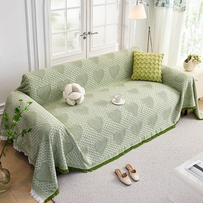 Gemütliche Herzmuster Sofa-Wurfdecke