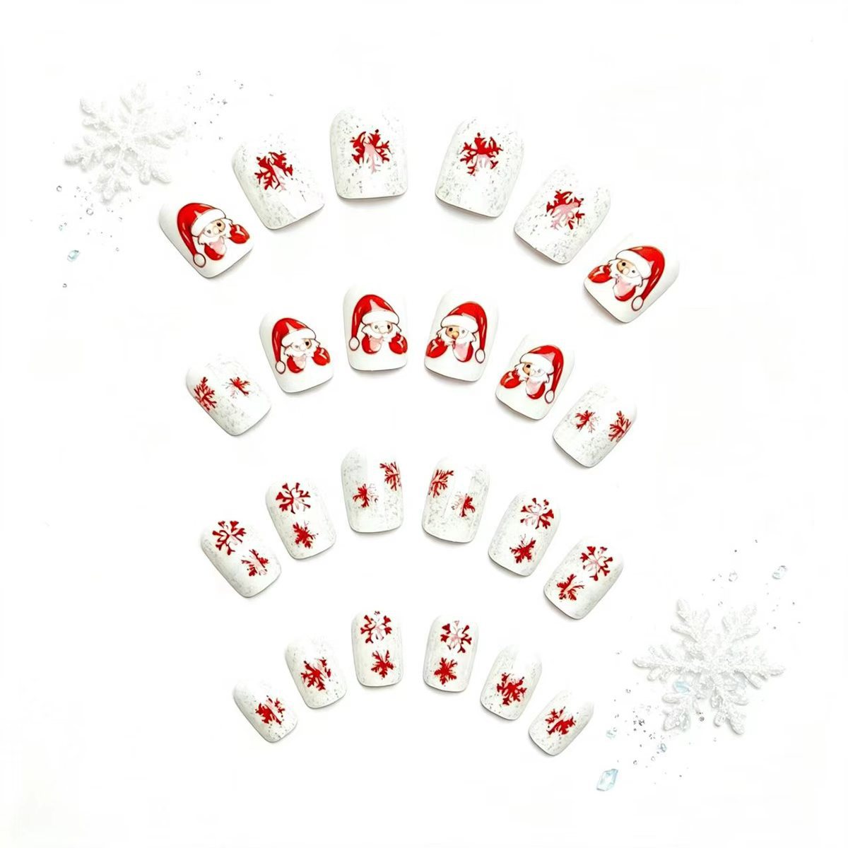 Kunstnägel mit Festlichem Weihnachtsdesign Brehn