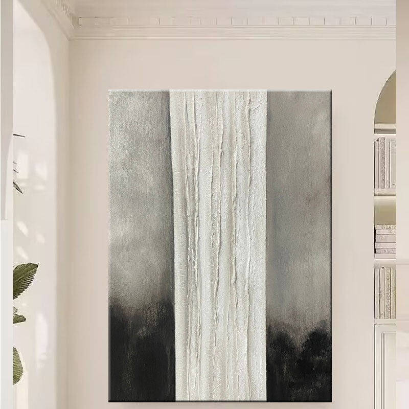 Texturiertes abstraktes Relief-Leinwandkunstwerk