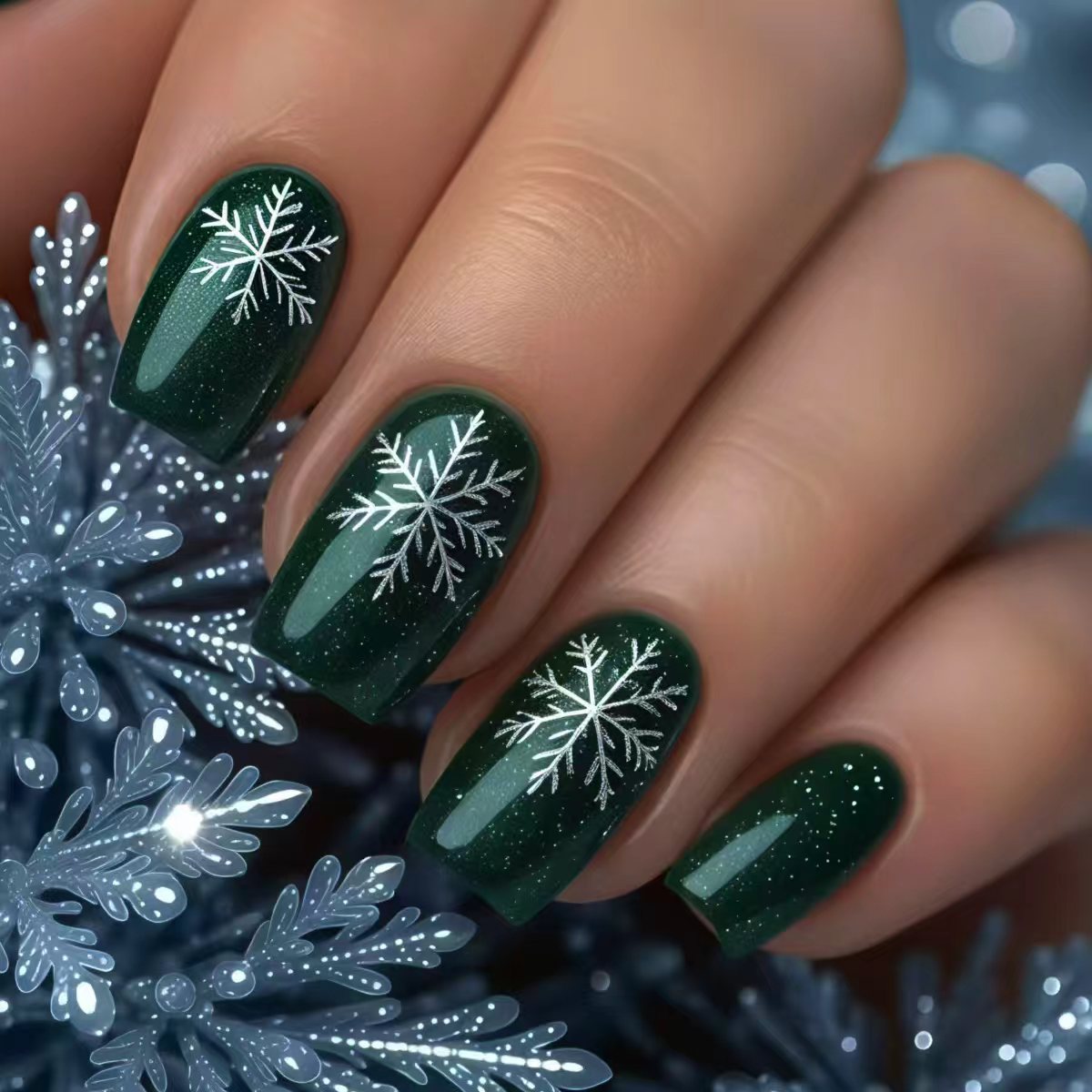 Winter-Themen Nagelkunst Brehn