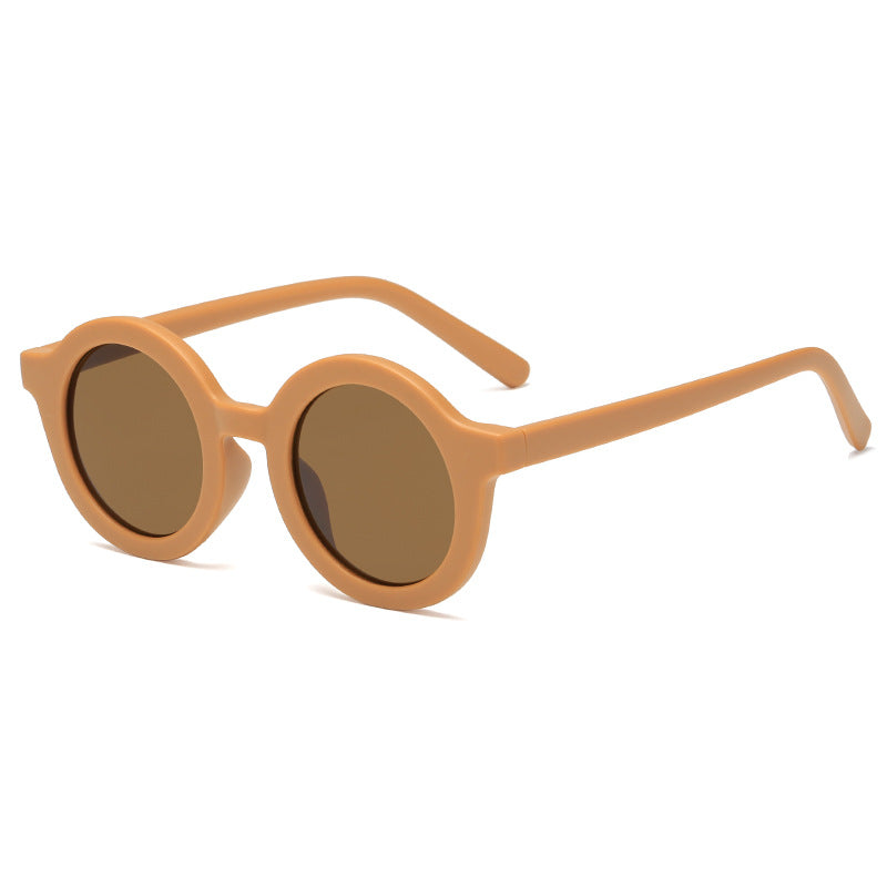 Damen stylische runde Sonnenbrille mit modernem Kunststoffrahmen Brehn
