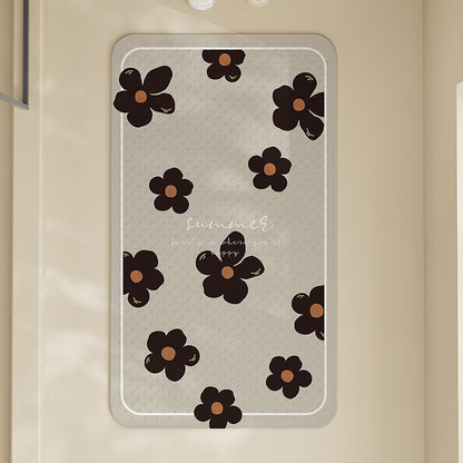 Blumen Anti-Rutsch Badematte Brehn
