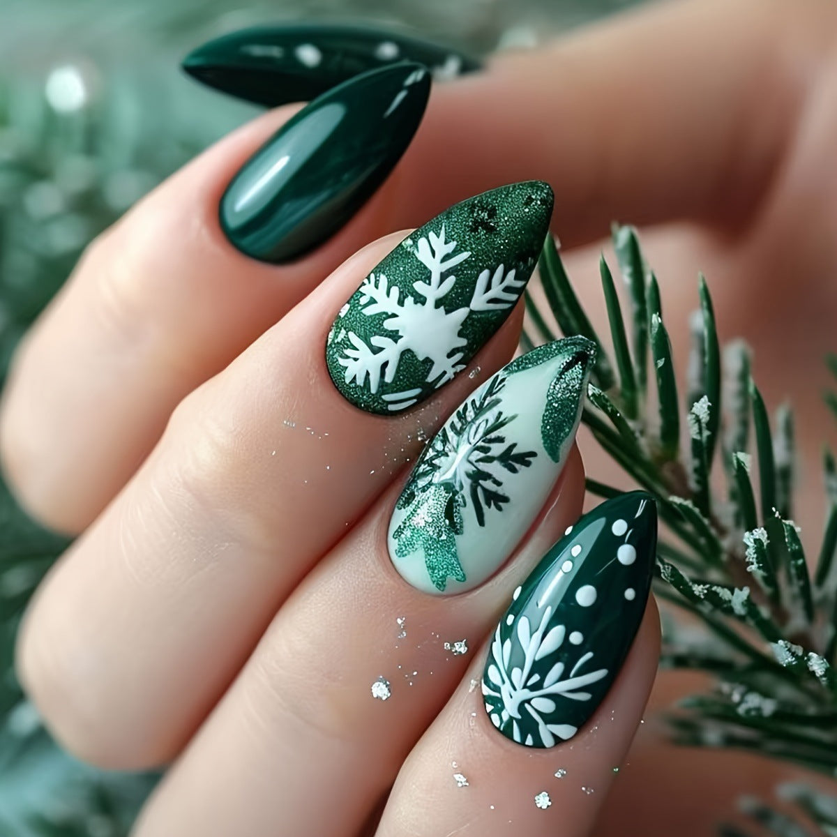 Winterliche Kunstnägel Brehn
