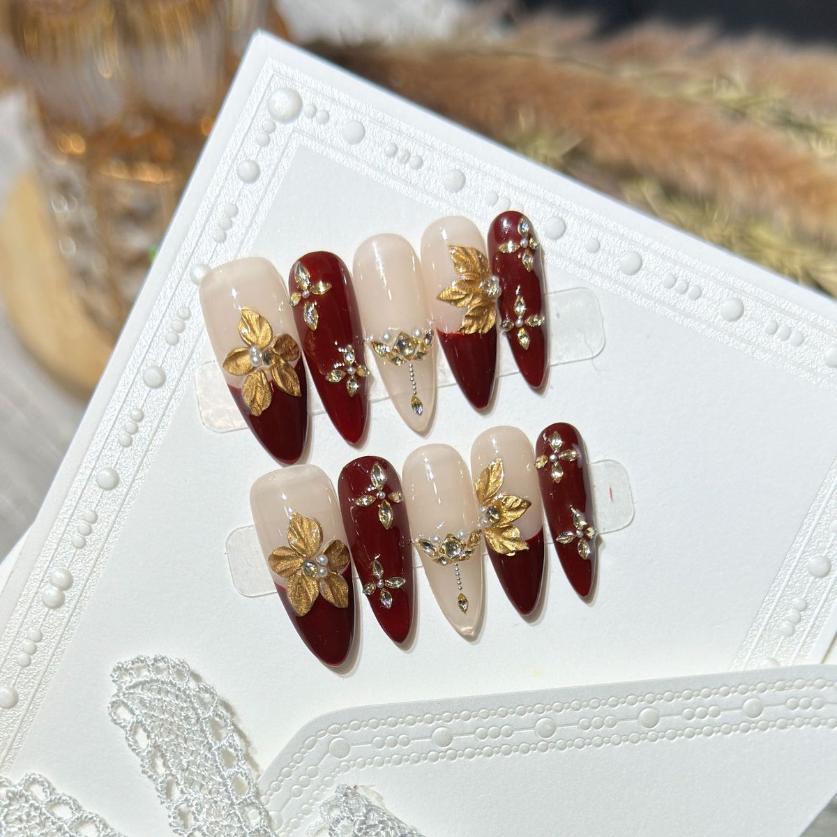 Glamourös Dekorative Stiletto Nagel Kunst Set Brehn