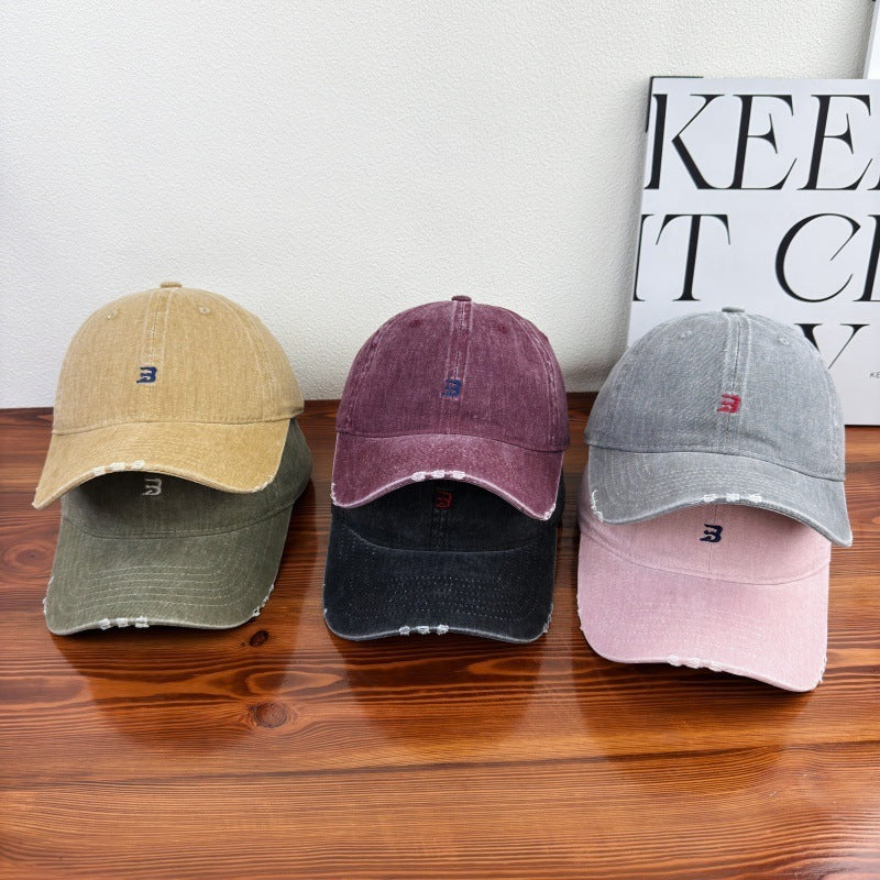 Unisex Distressed Cotton Baseball Cap Brehn 1784083761