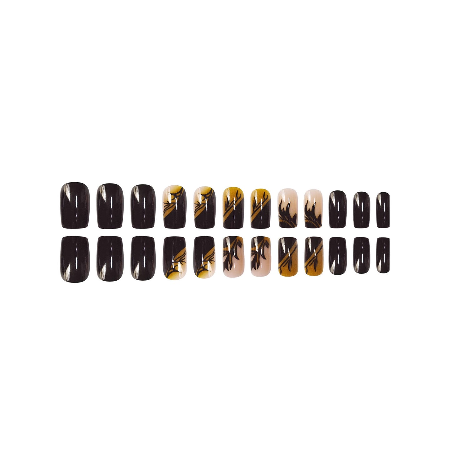Dekoratives Glitzerstern-akzentuiertes Press-On-Nagelset Brehn