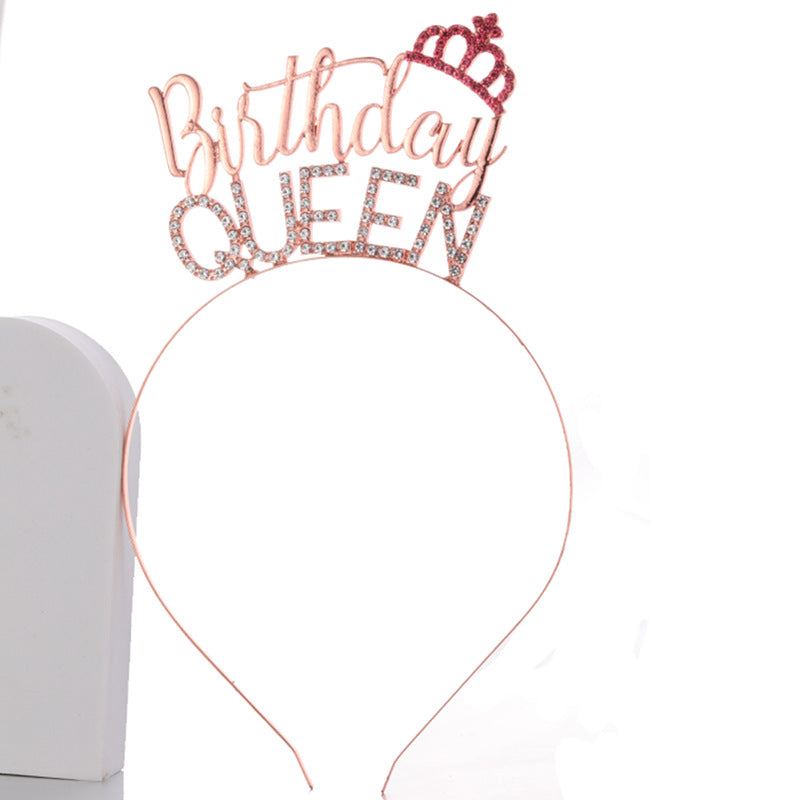 Damen Glitzernder Haarreif mit "Birthday Queen"-Schriftzug Brehn
