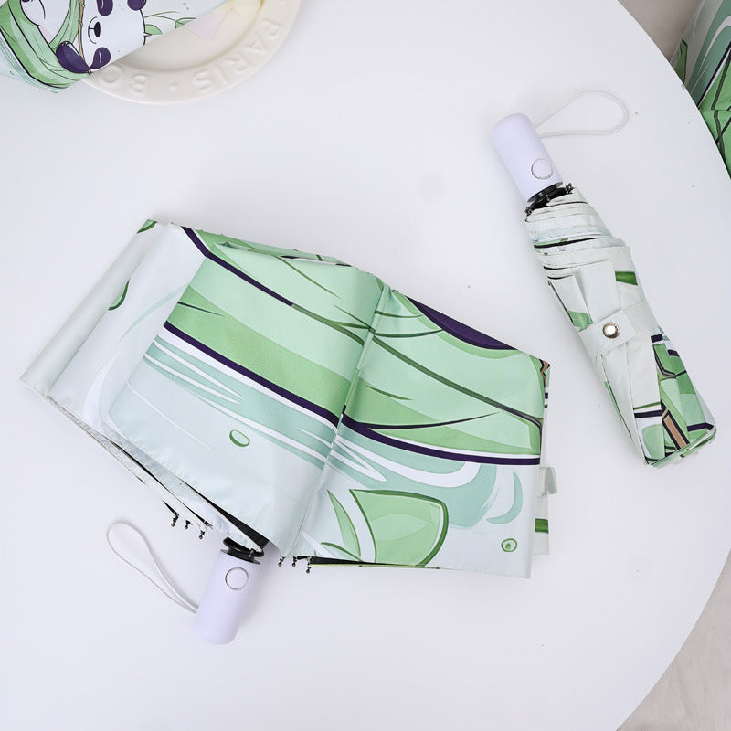 Damen kreativer Faltregenschirm mit verspieltem Motiv Brehn