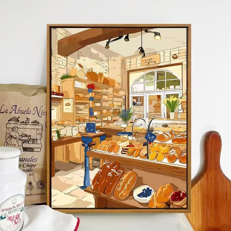 Bäckerei-Themen Illustrierte Wandkunst Brehn