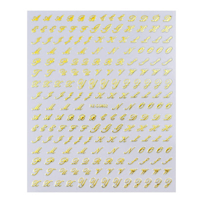 Dekorative Alphabet Nagelkunst Aufkleber