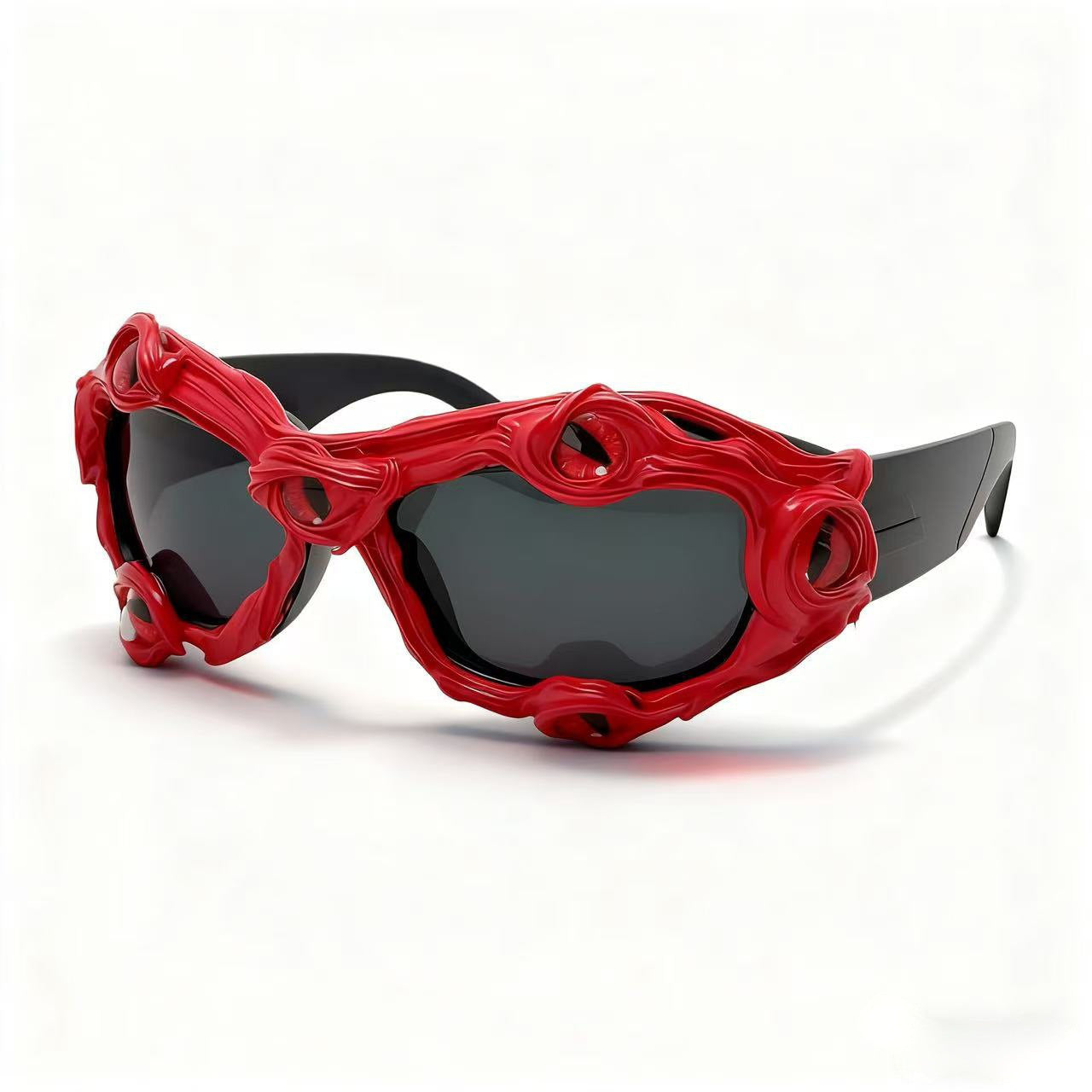 Damen kreative Designer-Sonnenbrille mit extravaganten 3D-Elementen Brehn