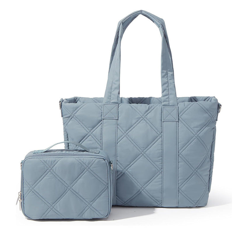 Elegante und Vielseitige Stoffhandtasche mit Abnehmbarem Kosmetiktäschchen Brehn