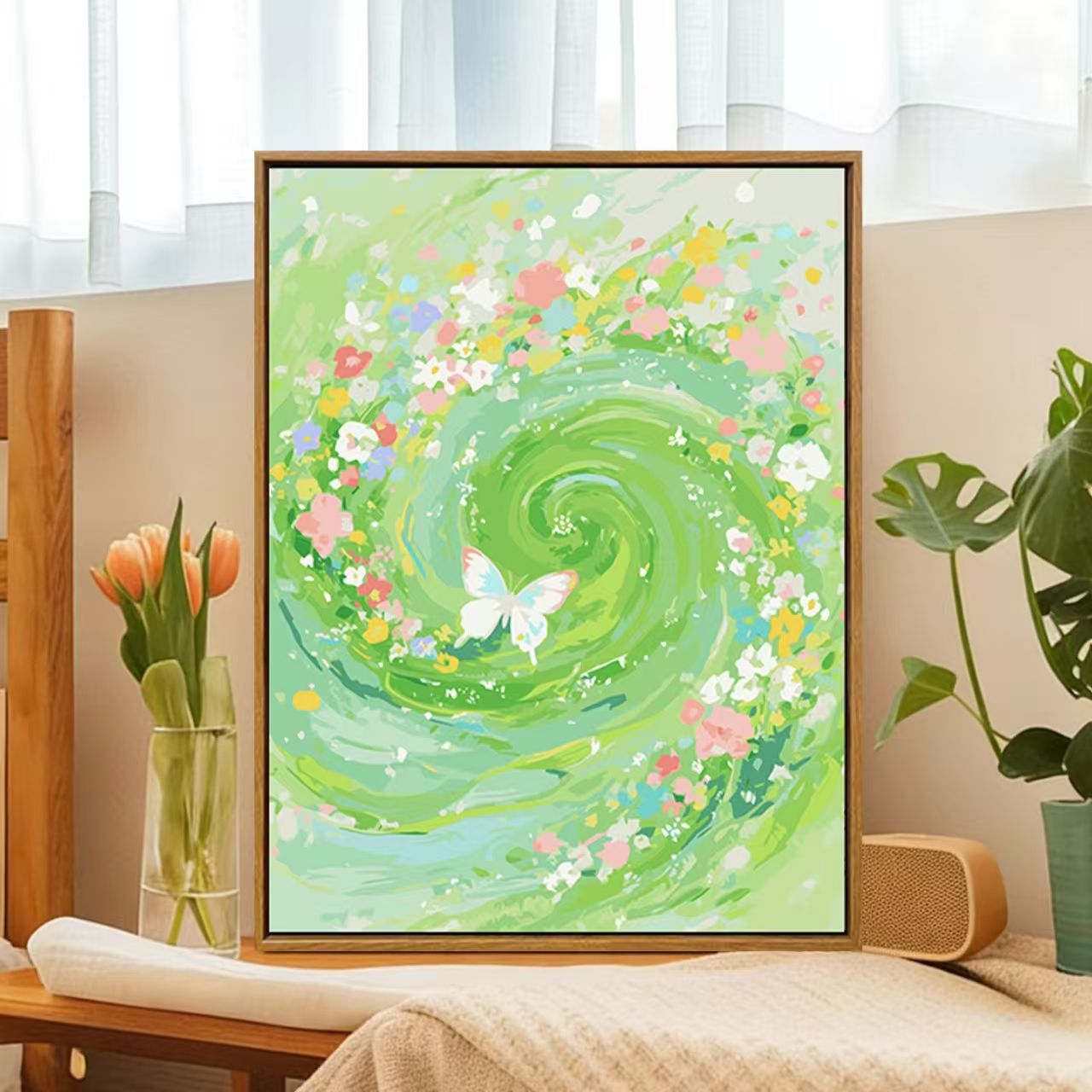 Floral Whirlwind Leinwandkunst Brehn