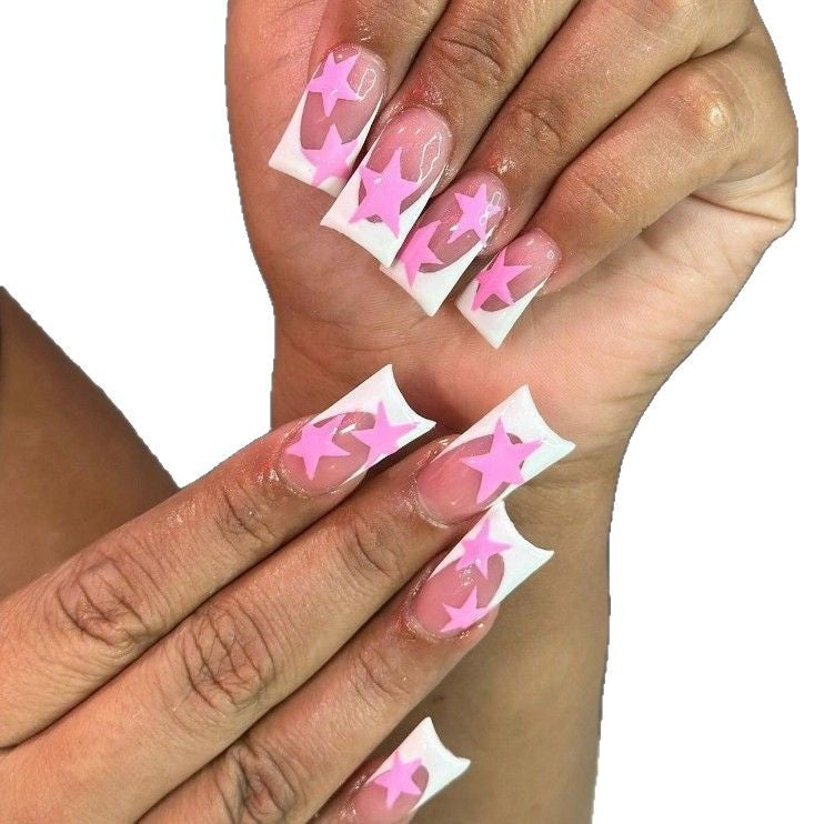 Stern-beschmückte Acryl-Nagelkunst-Verstärkungen Brehn