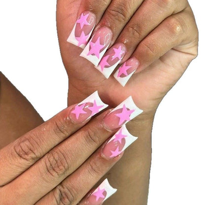 Stern-beschmückte Acryl-Nagelkunst-Verstärkungen Brehn