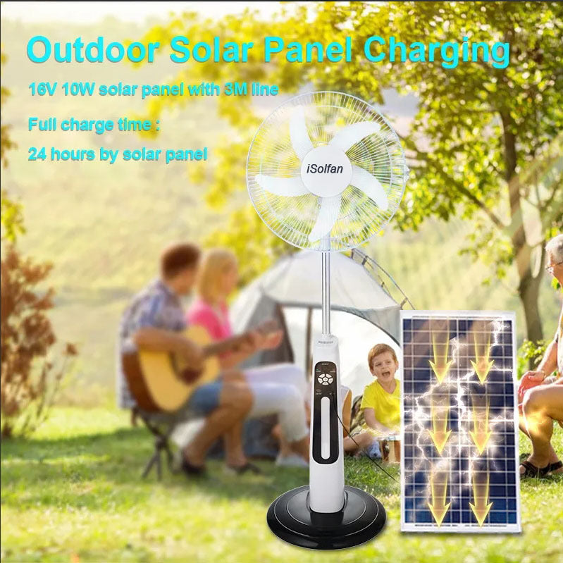 Unisex Solarbetriebener Standventilator mit Fernbedienung und Ladefunktion Brehn