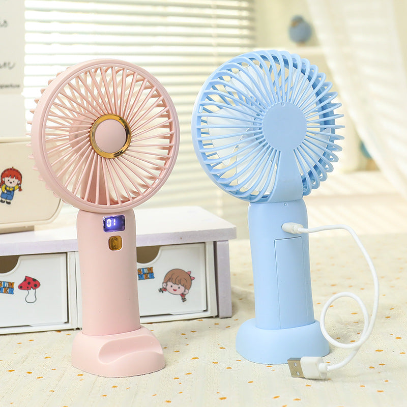 Damen tragbarer USB-Handventilator mit digitaler Geschwindigkeitsregelung Brehn