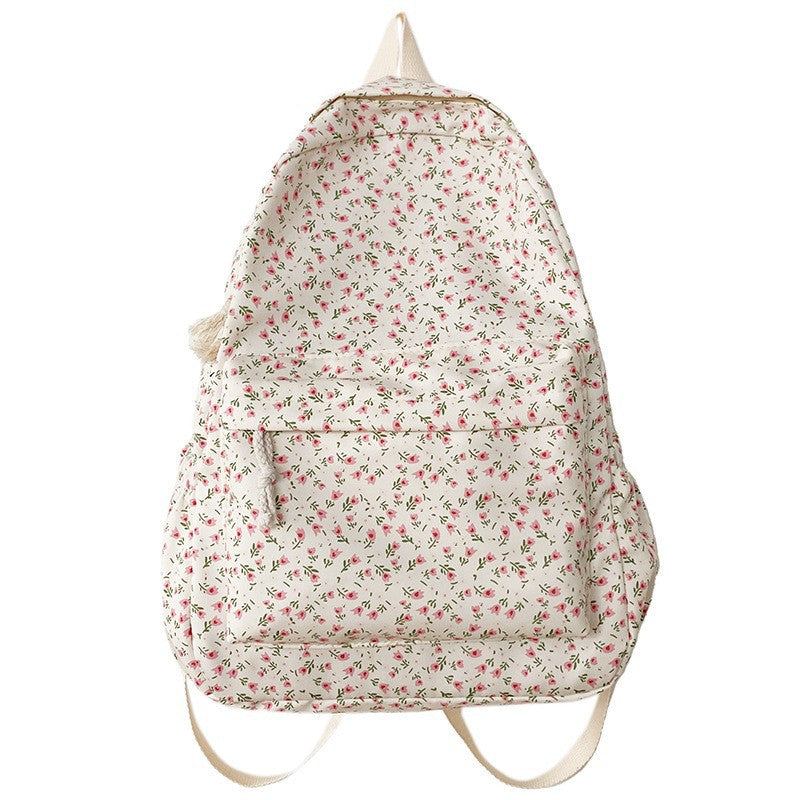 Blumenmuster Canvas Rucksack Brehn