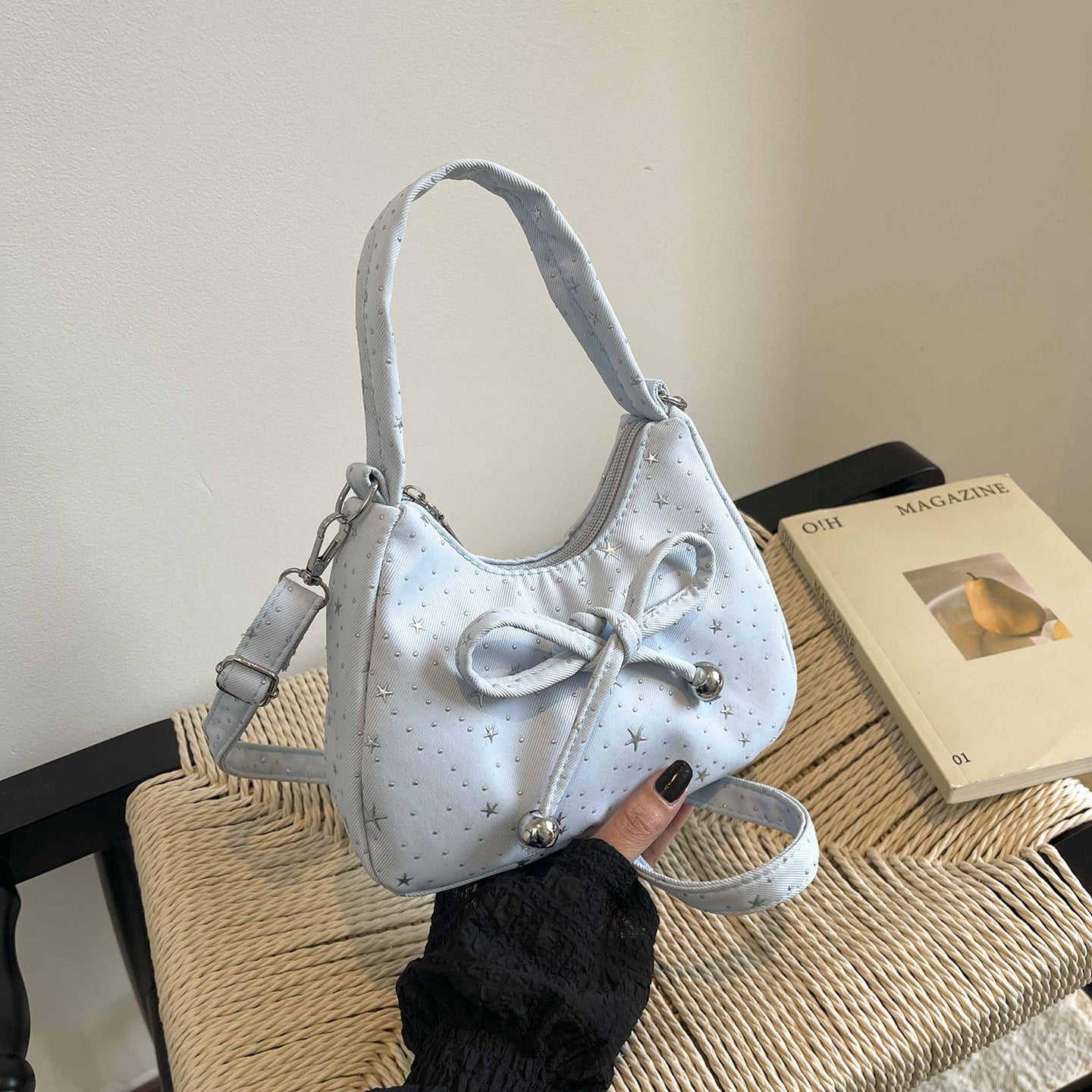 WoDekorative Sternmuster Hobo Tasche Brehn