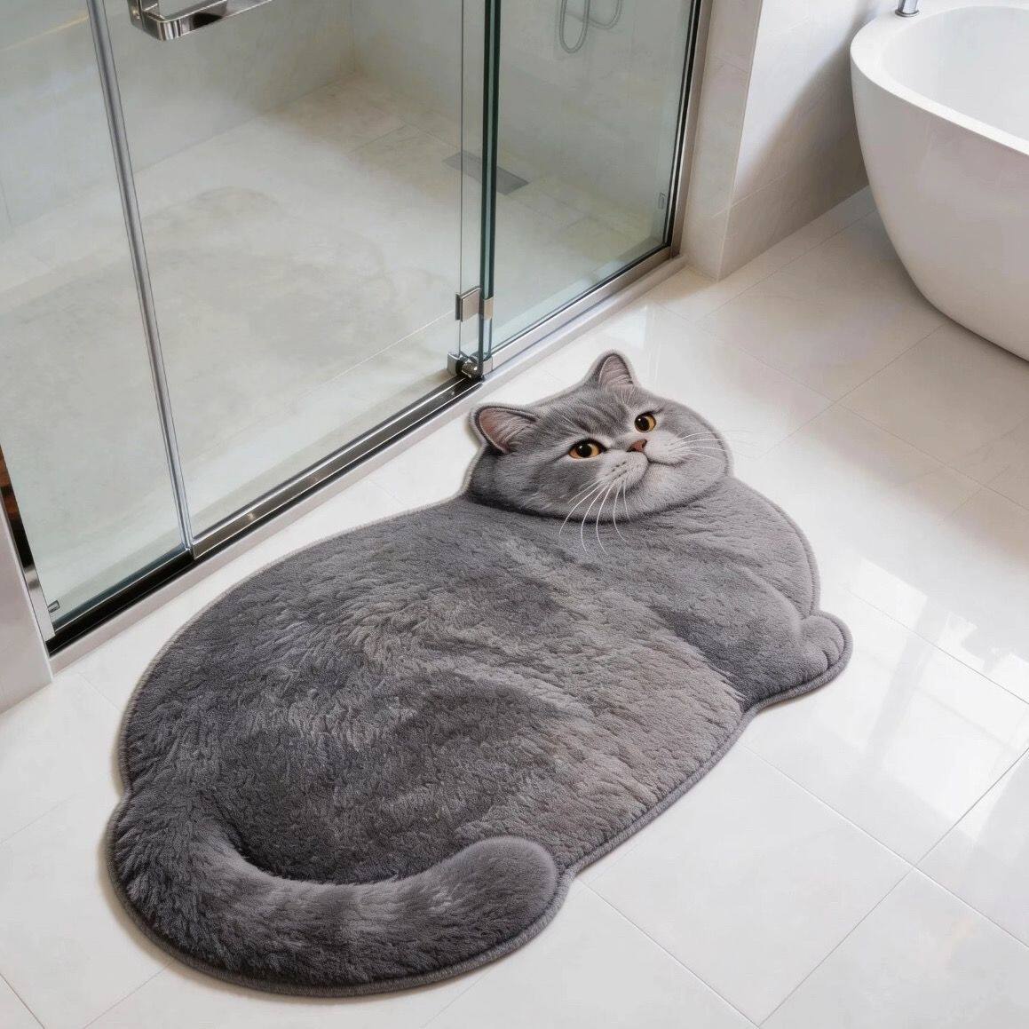 Katzen Design Badematte Brehn