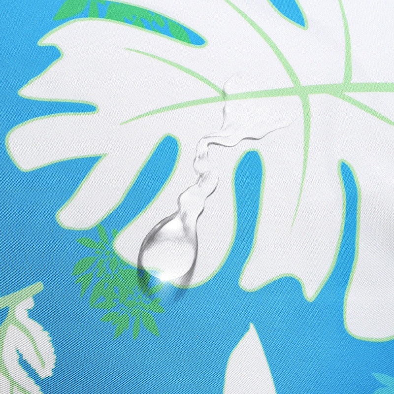 Quadratischer Garten-Kissenbezug mit UV-beständigem Outdoor-Polyester, tropischem Blattjacquard und verdecktem Reißverschluss Brehn
