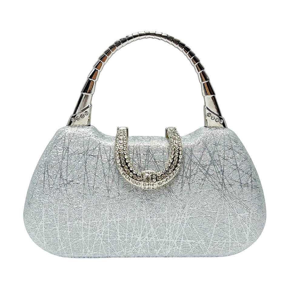 Rhinestone-Detail Abendhandtasche
