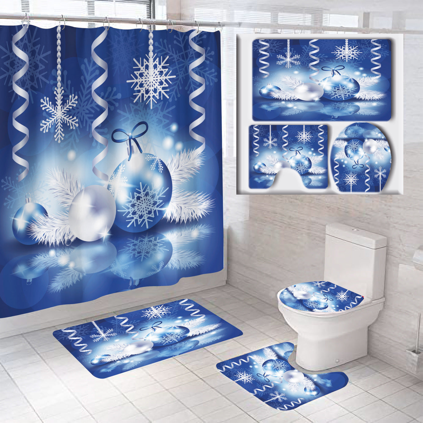 Weihnachtliches Badezimmer-Set Brehn
