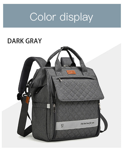 Gep quilteter Multifunktions-Rucksack Brehn