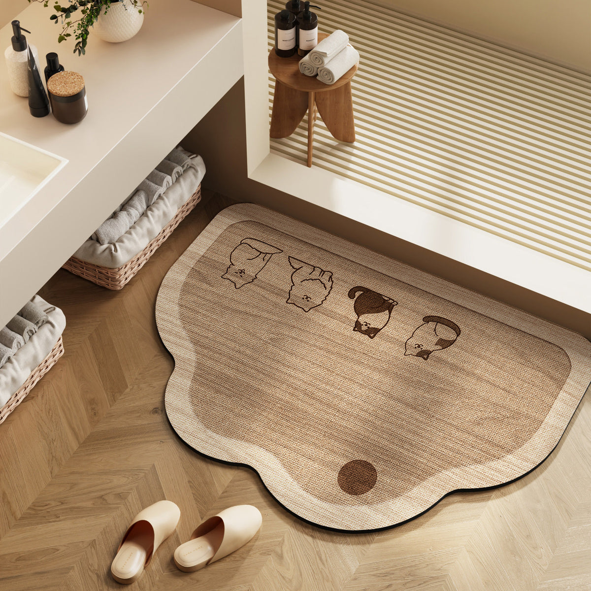 Stylische Badezimmermatte für moderne Innenräume