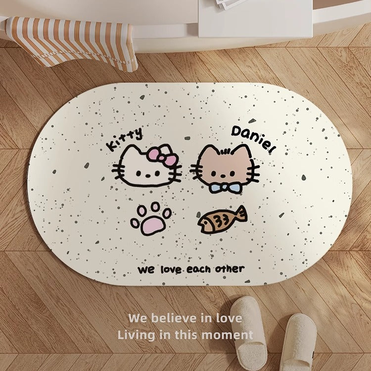 Niedlicher Katzen-Themen Memory-Schaum-Badevorleger Brehn