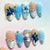 Dekorativer Floral Press-On Nail Set Brehn 1788495872