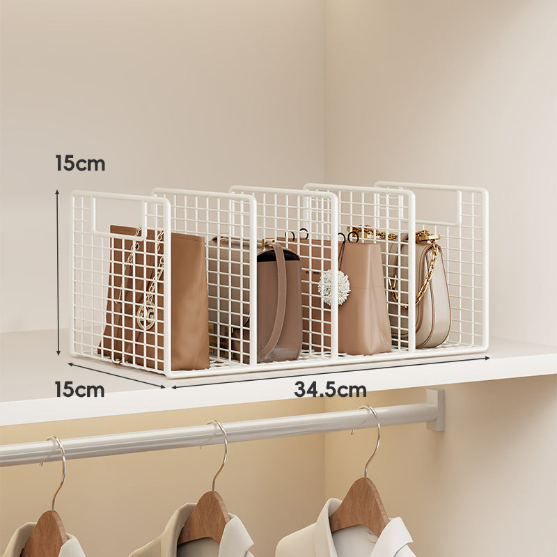 Verstellbarer Drahtgitterregal-Trenner und Handtaschen-Organizer