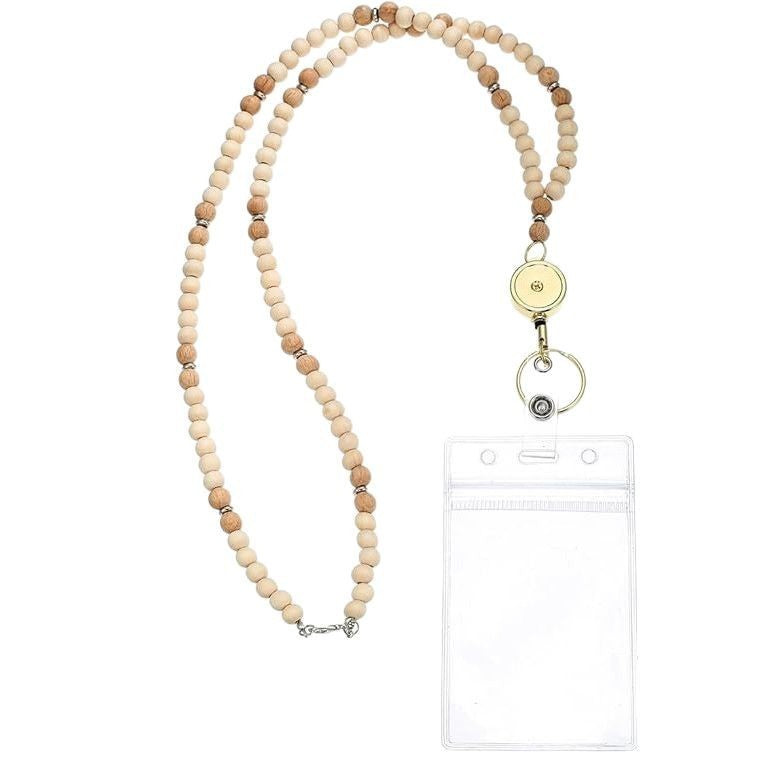 Beaded ID Badge Lanyard Brehn 178815*10mm8596