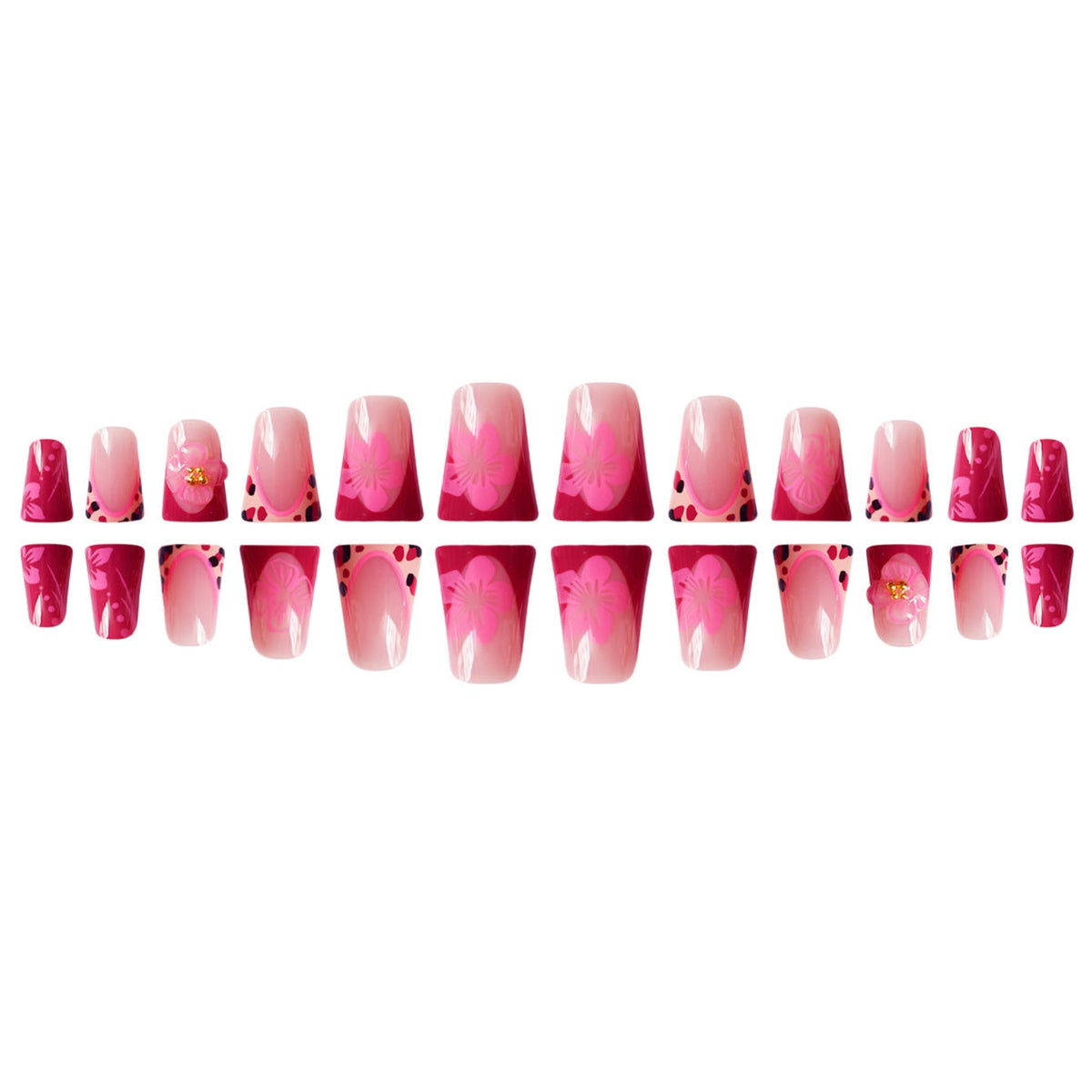 Floral Cat-Ear Design Press-On Nails Brehn