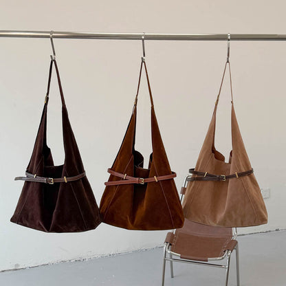 Stylische Wildleder Einkaufstasche