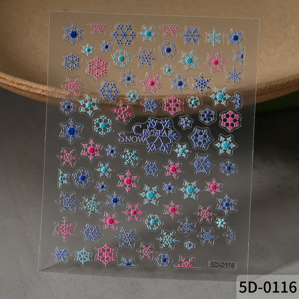 Schneeflocke Dekorative Nagelkunst Aufkleber Set