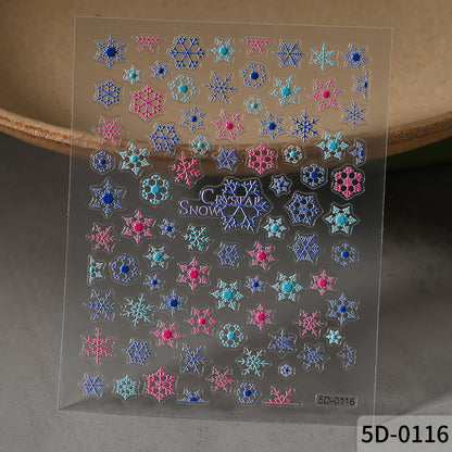 Schneeflocke Dekorative Nagelkunst Aufkleber Set