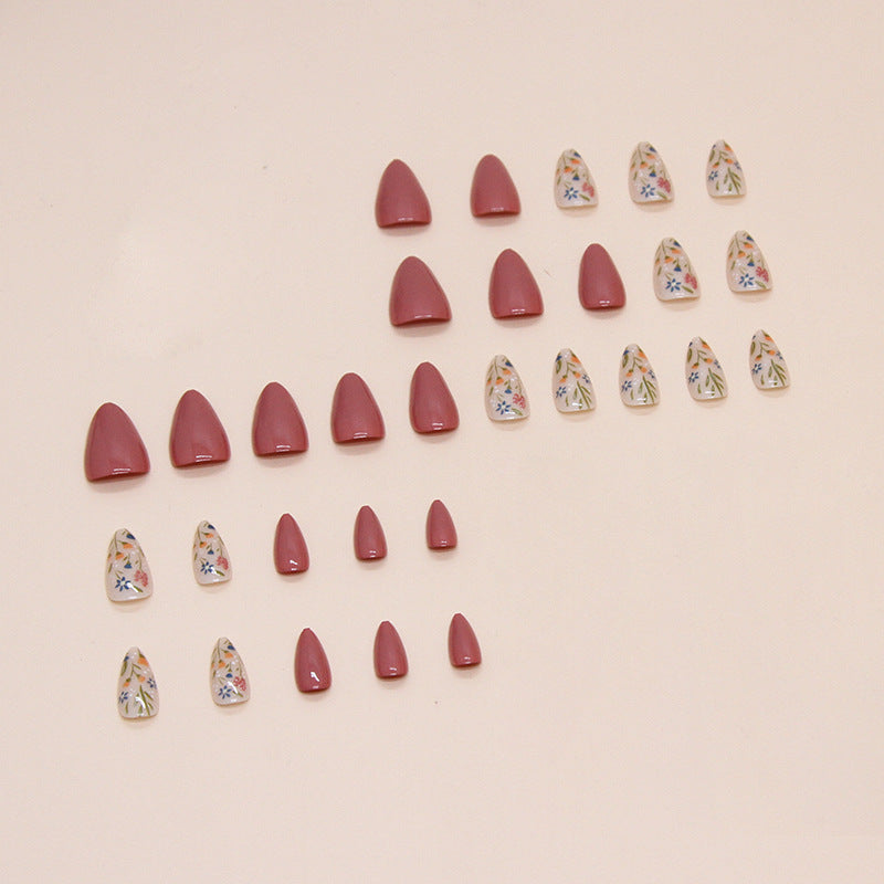 Künstlerische Blumen Press-On Nail Art Brehn