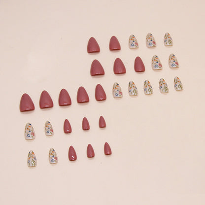 Künstlerische Blumen Press-On Nail Art Brehn