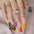 Künstlerisches Press-On Nagelset mit Schmetterlings- und Farbverlauf-Design Brehn