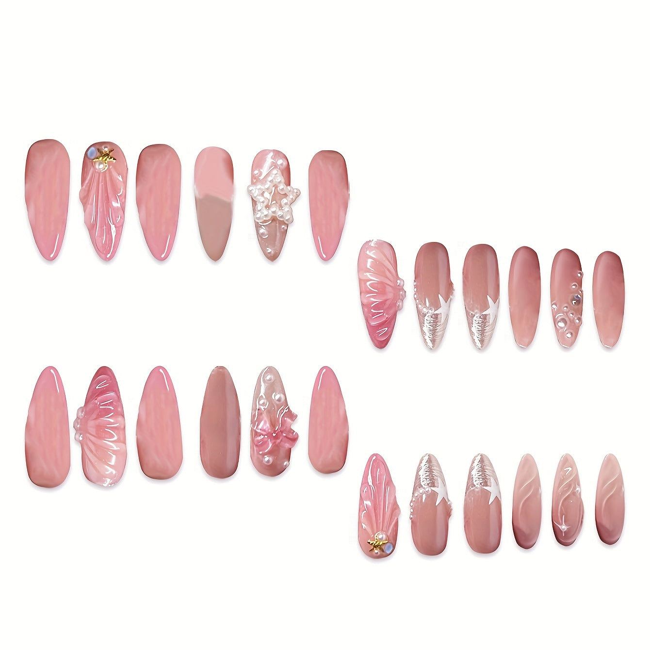 Nautisches Press-On Nagelset Brehn