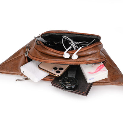 Lässige Leder Taille Tasche