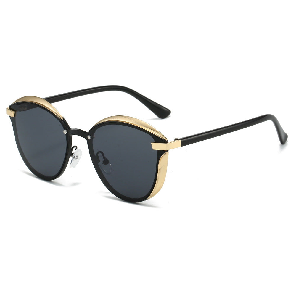 Damen Sonnenbrille mit luxuriösem Metallrahmen und harmonischer Kontur Brehn
