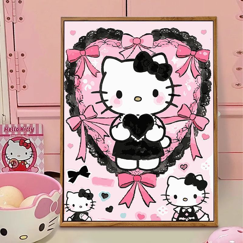 Hello Kitty-Themen Illustration Leinwand Kunst Brehn