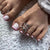 Fußnagelkunstset mit elegantem French Design und Glitzerakzenten Brehn