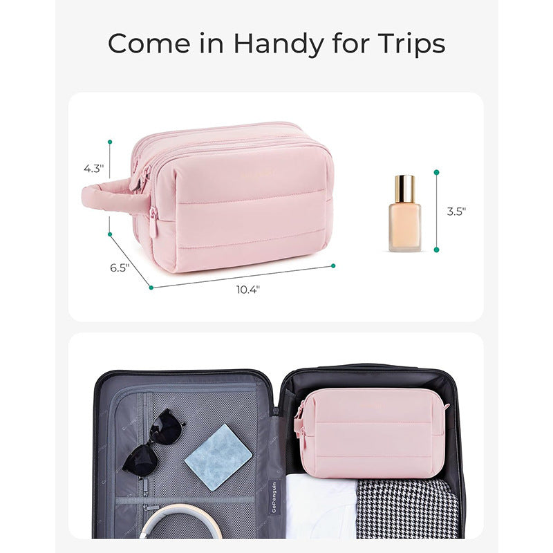 Kosmetik-Organizer Tasche mit Mehreren Fächern und Abnehmbarem Innenfach Brehn