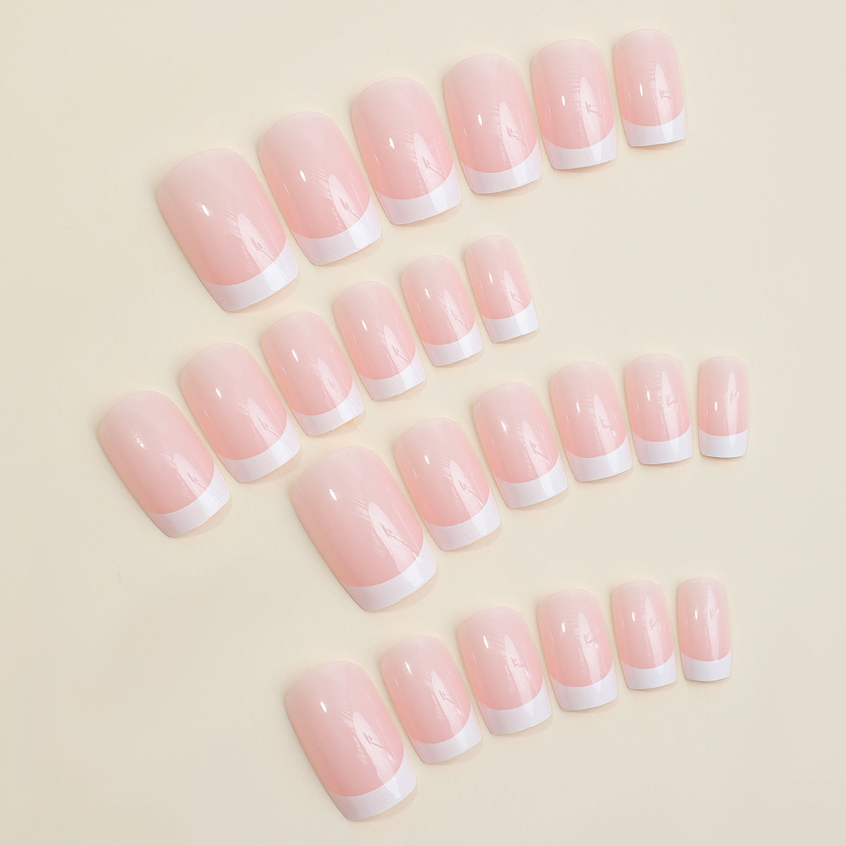 French Tip Press-On Nail Set Brehn 1788495145