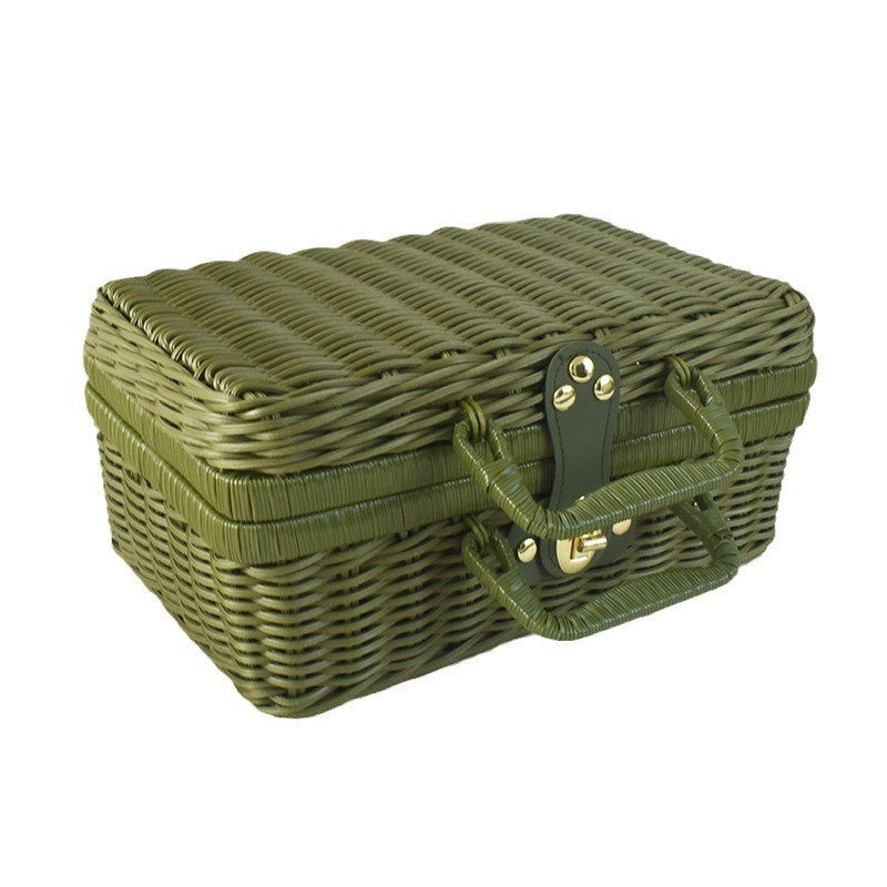 Handgefertigte Rattan Aufbewahrungsbox Brehn