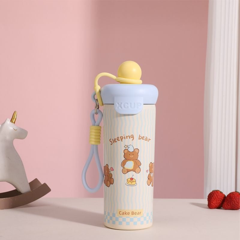Damen Freizeit-Trinkflasche mit niedlichem Katzenmotiv Brehn